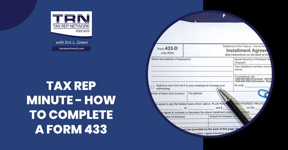 Tax Rep Network - Eric Green | Form 433